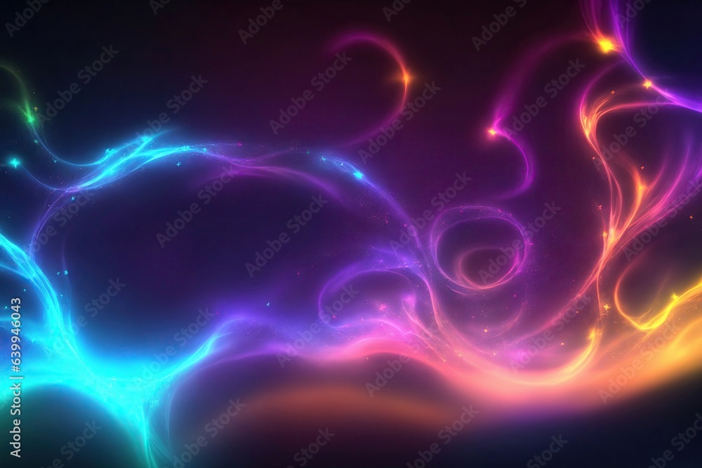 Abstract neon bubbles. Background for the site, lining for the text