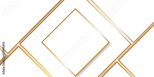 White backdrop rectangles with golden lines background. Modern abstract background White dop with golden luxury. Seamless surface pattern design with diamonds ornament. Lozenge motif. Repeated White.