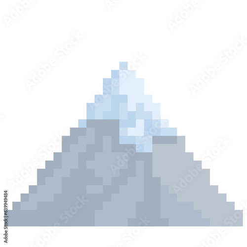 pixel ice mountain