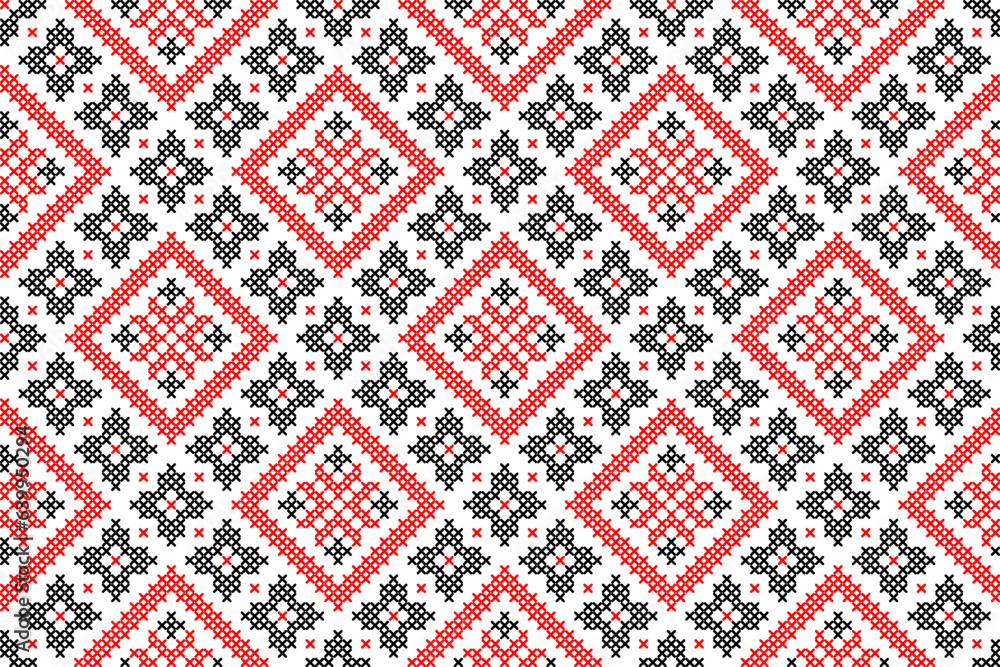Seamless pattern of Ukrainian ornament in ethnic style, identity, vyshyvanka, embroidery for print clothes, websites, banners, poster. Vector illustration background Seamless pattern of Ukrainian ornament in ethnic style, identity, vyshyvanka, embroidery for print clothes, websites, banners, poster. Vector illustration background
