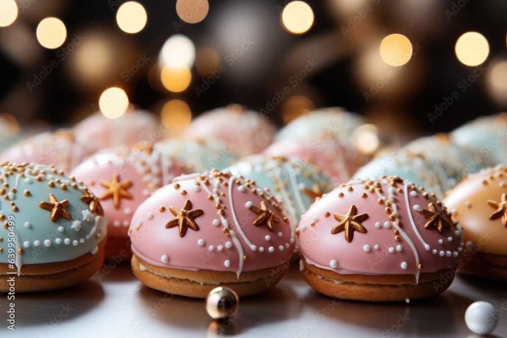 Colorful background with festive sweets. Colorful background with festive sweets.