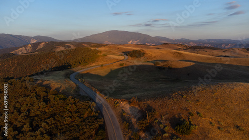Sunset in Southern San Joaquin Valley, Kern County, California