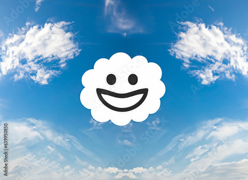 Smile Cloud On Blue Sky Background World Smile Day © Im