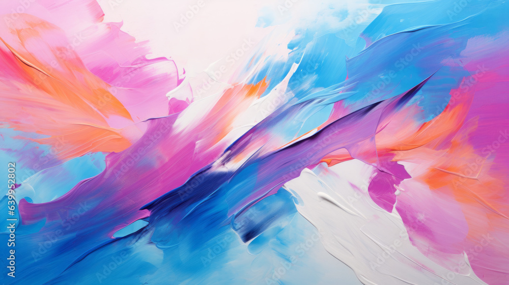 Colorful Abstract Artistic Brush Strokes on Canvas in Vibrant Tones Colorful Abstract Artistic Brush Strokes on Canvas in Vibrant Tones