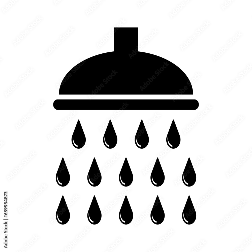 Naklejka premium ikona prysznica