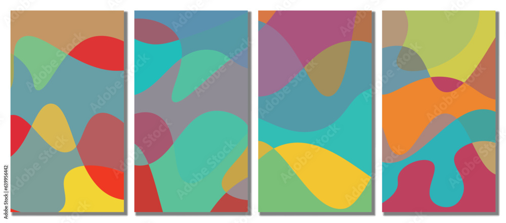 Obraz premium Abstract wavy set background.