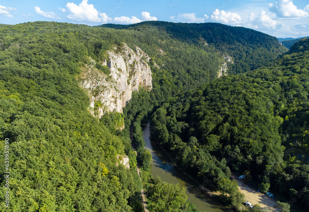Aerial view of the Vadu Crisului gorge - Romania Aerial view of the Vadu Crisului gorge - Romania