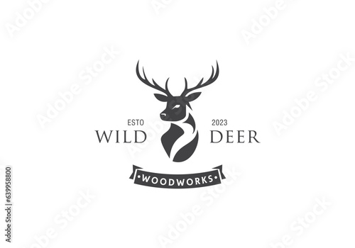 this is a a unique deer logo design for your business