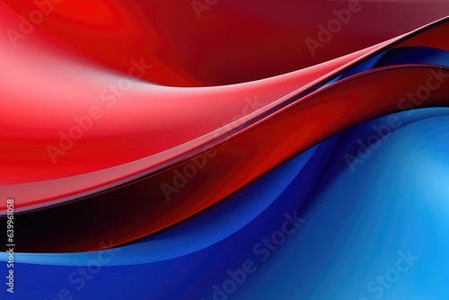 Red blue wave abstract background