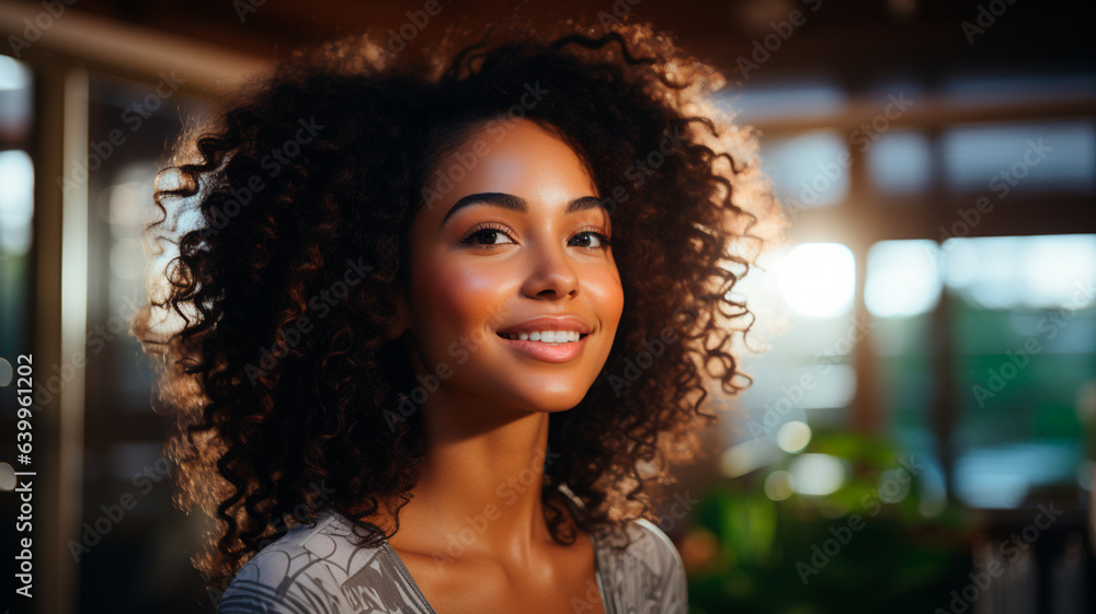 close up portrait of a young beautiful african woman smiling at camera close up portrait of a young beautiful african woman smiling at camera