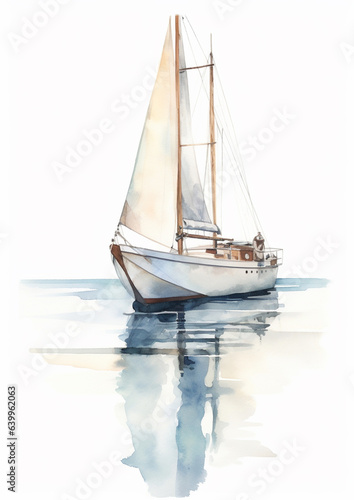 sailing boat in the sea © Tanzeel