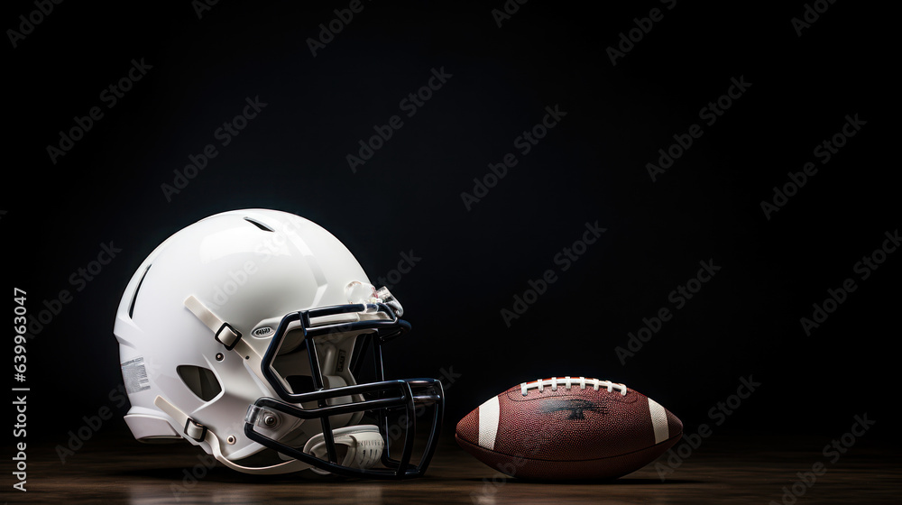 American football helmet and American football American football helmet and American football