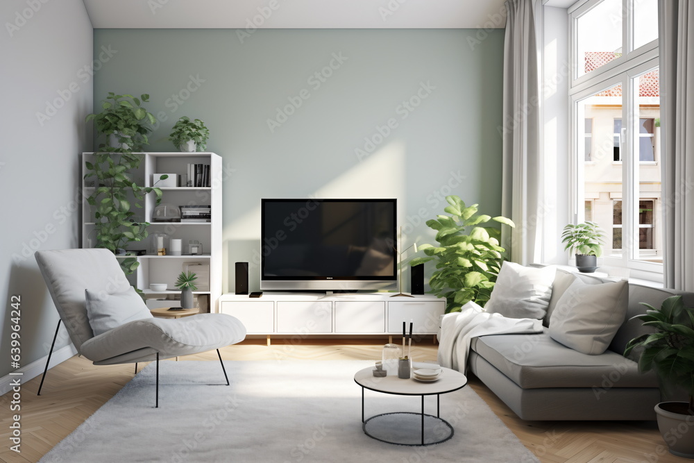 Television put on wood table, background white wall. Television put on wood table, background white wall.