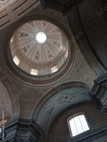 view of interior of antique cathedral in Spain Europe