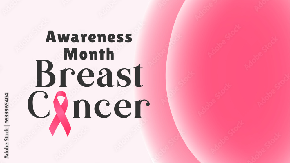 Fototapeta premium Breast cancer awareness month banner