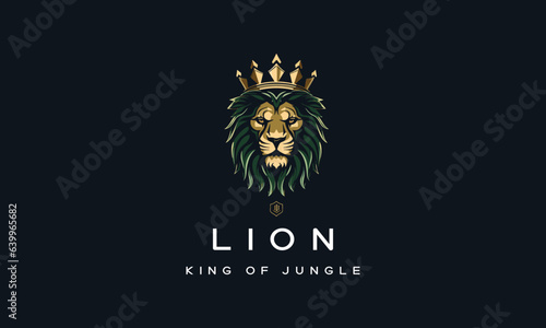 creative unique lion logo design with details