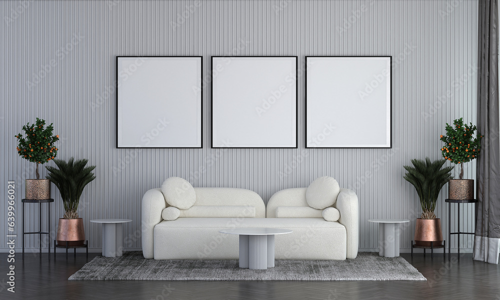 Living room and white wall texture background, Modern interior design ...