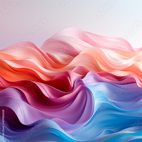 Abstract background in the form of gradient silk waves. High quality illustration