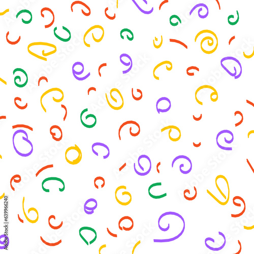 Doodle hooks in a chaotic meditative style. Vector. Can be used as a background, template, for printing, etc.