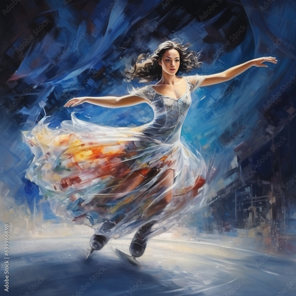 Ice skater dancing. Ice skater dancing.