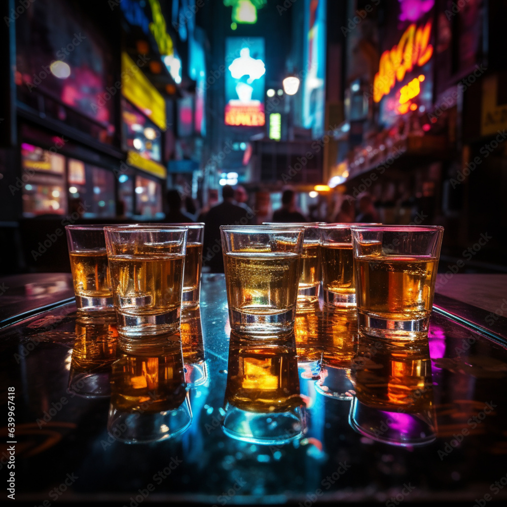 Shots in a nightclub. Shots in a nightclub.