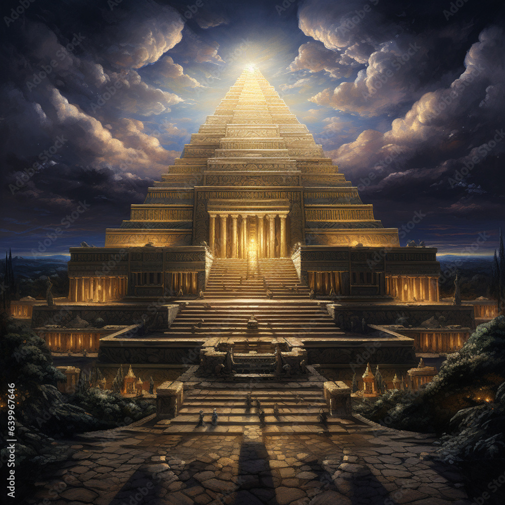 Fototapeta premium Temple of Solomon Illustration.