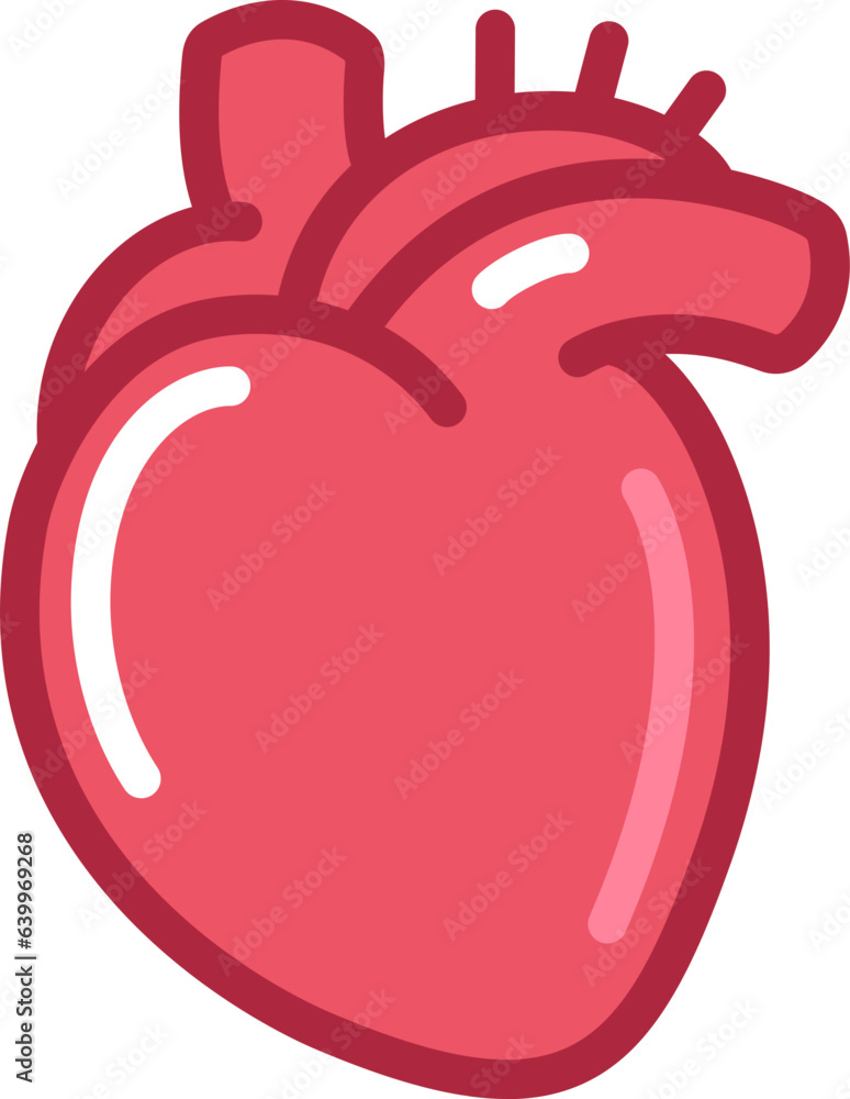 Human heart cartoon icon. Internal organ hand drawn doodle illustration. Human heart cartoon icon. Internal organ hand drawn doodle illustration.