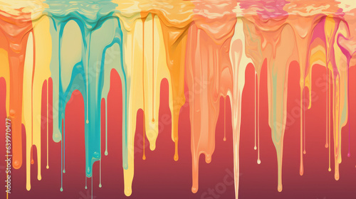 Dripping Colorful Paint flat texture