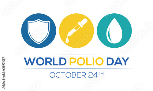World Polio Day, October 24, banner, card, poster, template. Vector illustration