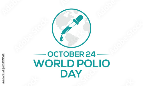 World Polio Day, October 24, banner, card, poster, template. Vector illustration