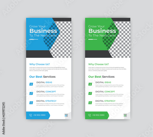 Creative digital marketing agency business rack card or dl flyer template design.