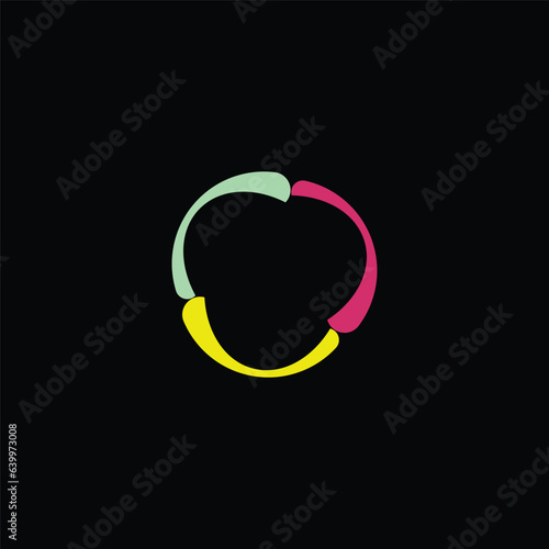 Colorful circle vector logo template design