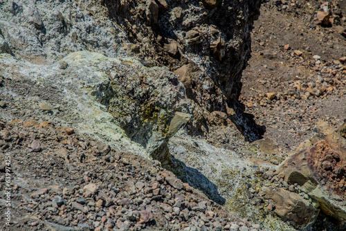 volcanic landscape of the island of Santorini