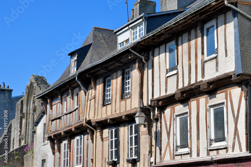 Architecture dans les rues de Quimperlé en Bretagne-France
