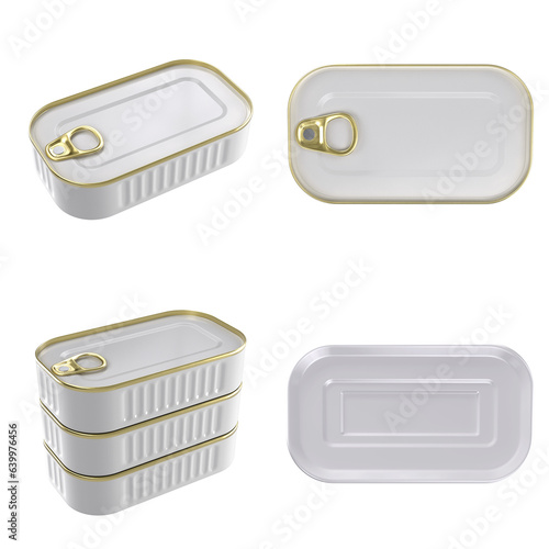 3d illustration - Sardine / food can