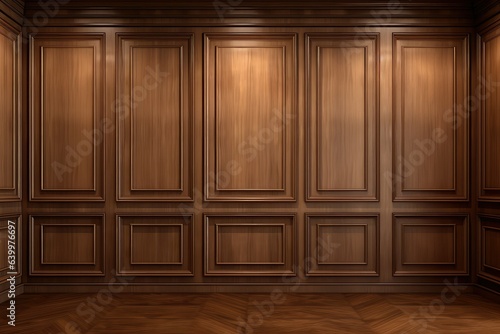 Luxury wood paneling background or texture.