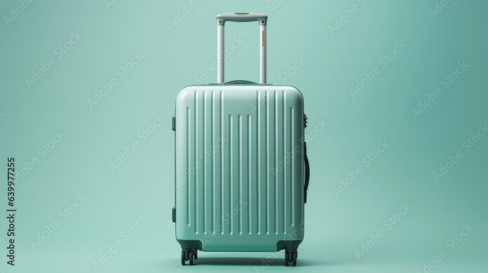 Luxyry roller suitcase on plain subtle background Luxyry roller suitcase on plain subtle background