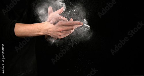 Hands of Woman with Talc