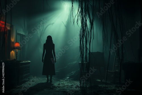  Shadows & Silhouettes: Mysterious figures or monsters in dim lighting.