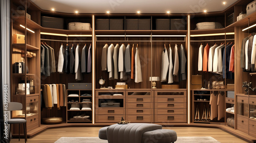 Photo A stylish and functional wardrobe for clothing