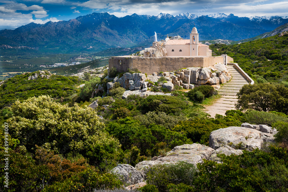 Monastery of Notre Dame de la Serra near Calvi, Corsica island, France