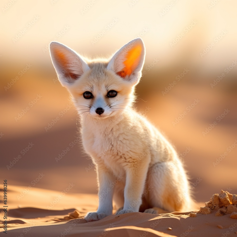Fennec Fox in the desert Fennec Fox in the desert