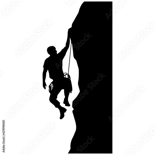Rock climber silhouette illustration
