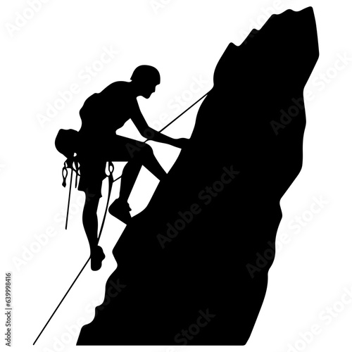 Rock climber silhouette illustration