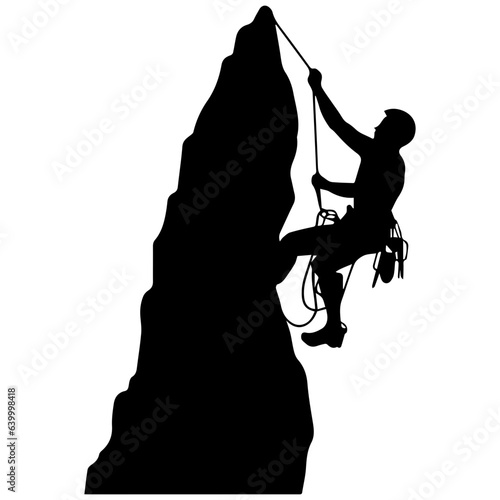 Rock climber silhouette illustration