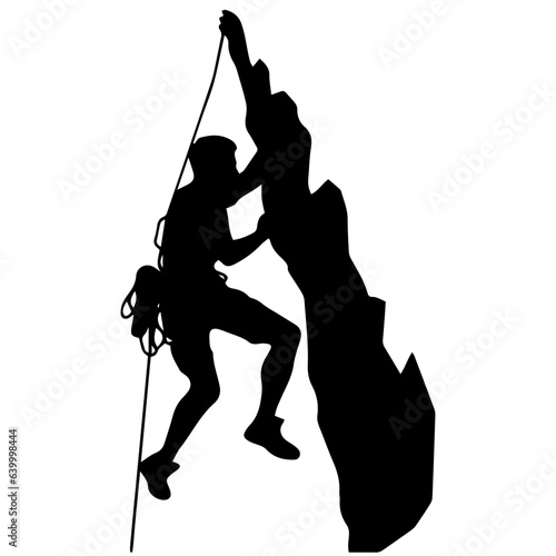 Rock climber silhouette illustration