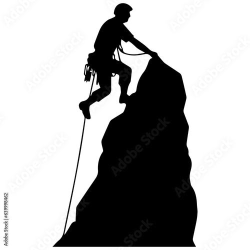 Rock climber silhouette illustration