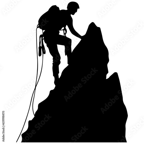 Rock climber silhouette illustration