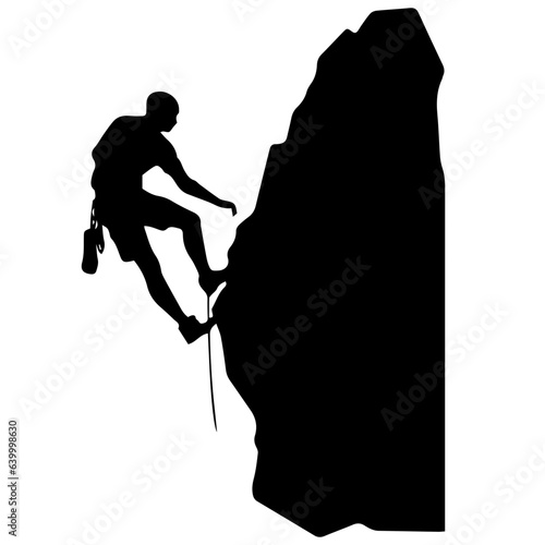 Rock climber silhouette illustration