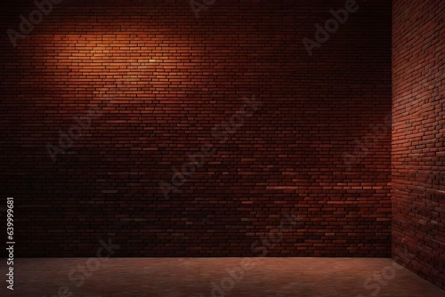 red brick wall background  Brick wall with spotlights for product display